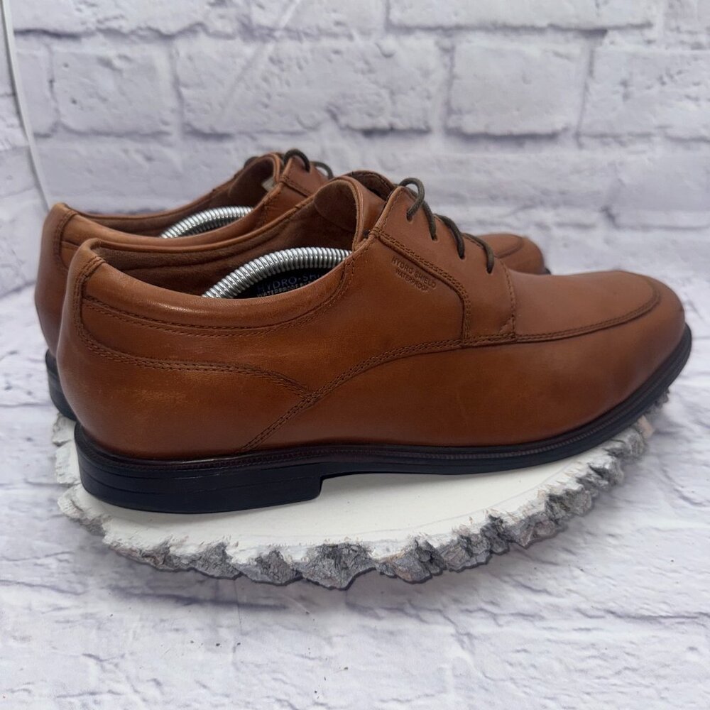Rockport Hydro-Shield Waterproof Men's Oxford Leather Shoes Sz 12 Brown - Picture 8 of 12
